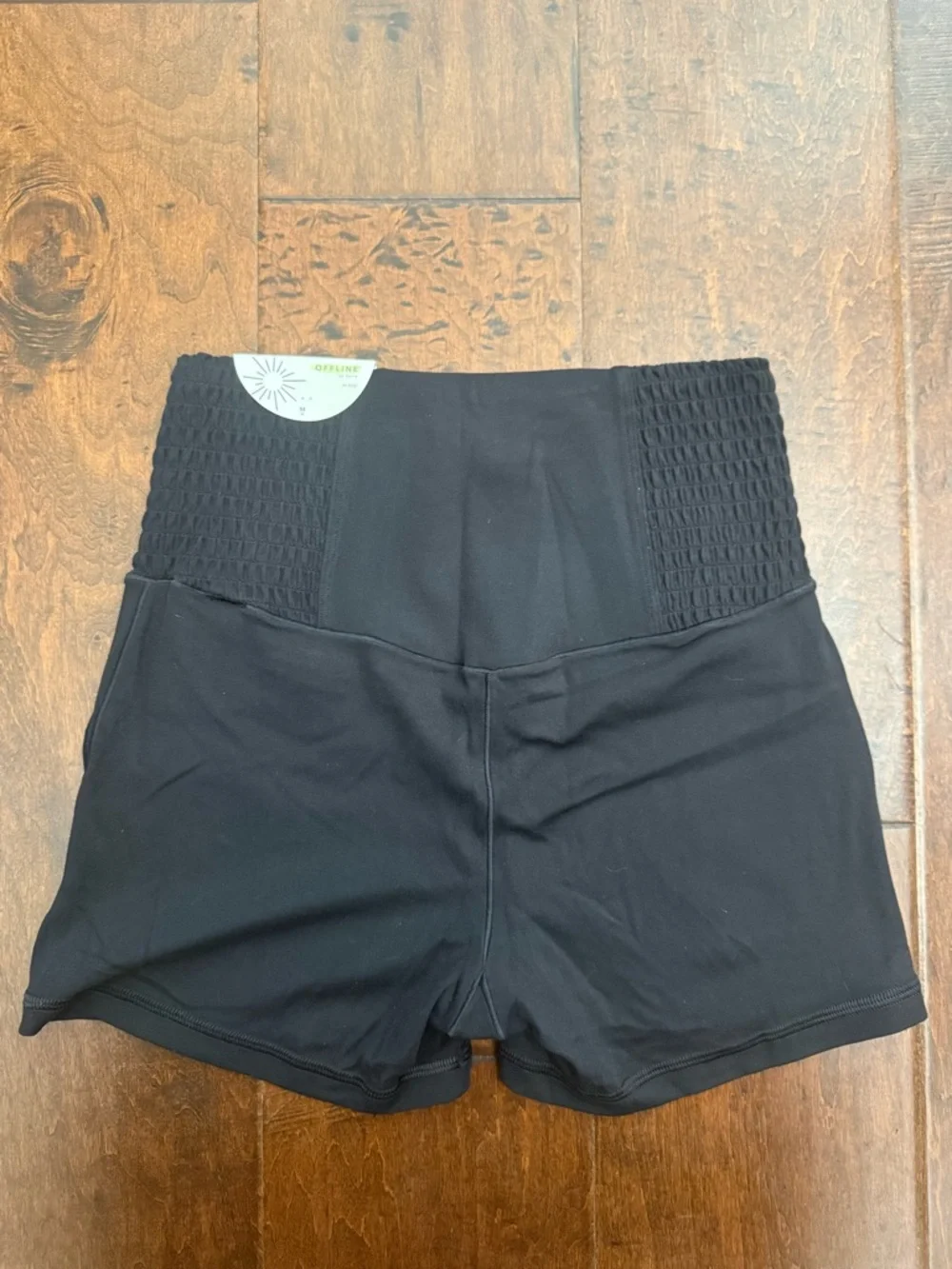 Aerie Offline Real Me High-Waist Black Women’s Athletic Shorts - Picture 2 of 6